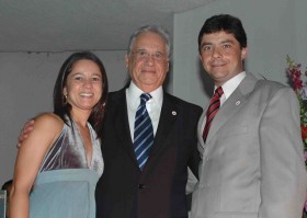 Roberta Soares, ex-presidente Fernando Henrique Cardoso e Daniel Gerhard