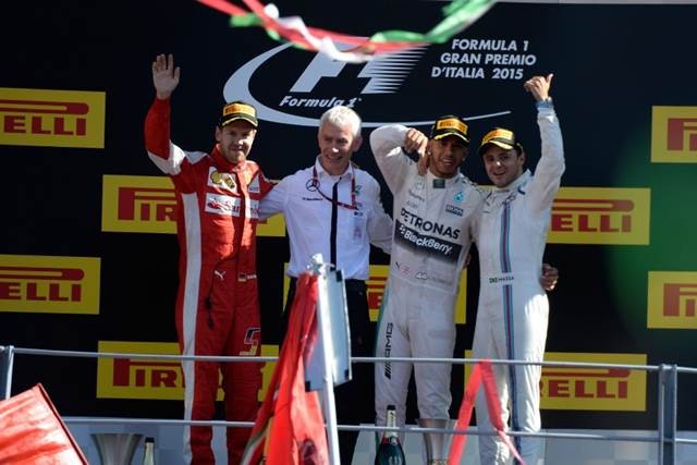Monza - Itália - Hamilton vence e Massa fica em terceiro no grande prêmio da Itália de Formula 1 2015
